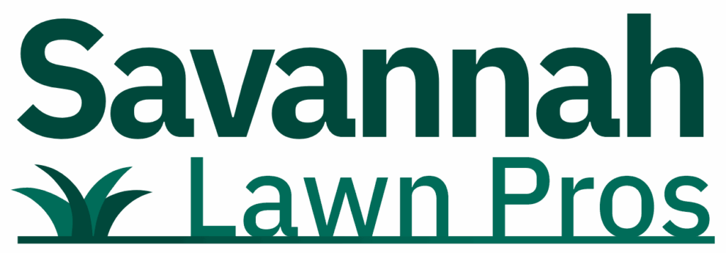 logo that says savannah lawn pros with a few blades of grass